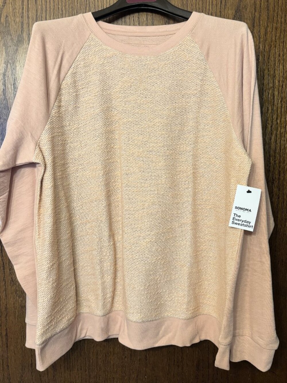 Misses Sonoma Peach Sweatshirt Lightweight Size XLarge NWT Originally $36